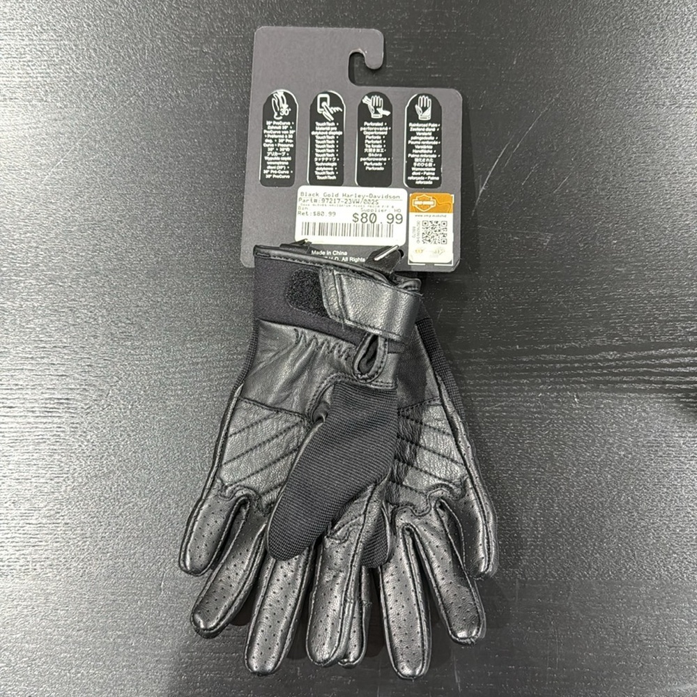 Harley-Davidson Women's Navigator Mixed Media Full-Finger Gloves - XS - Picture 3 of 4